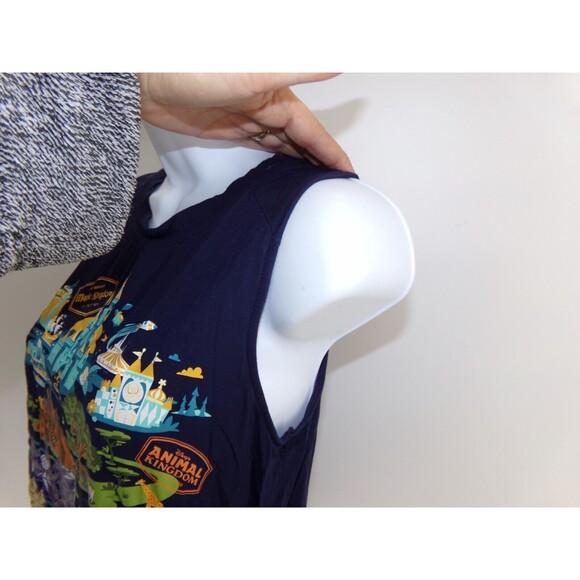 Disney Parks Tank Top World Magic Kingdom Sleeveless Stretch Shirt Size Small - Picture 4 of 9